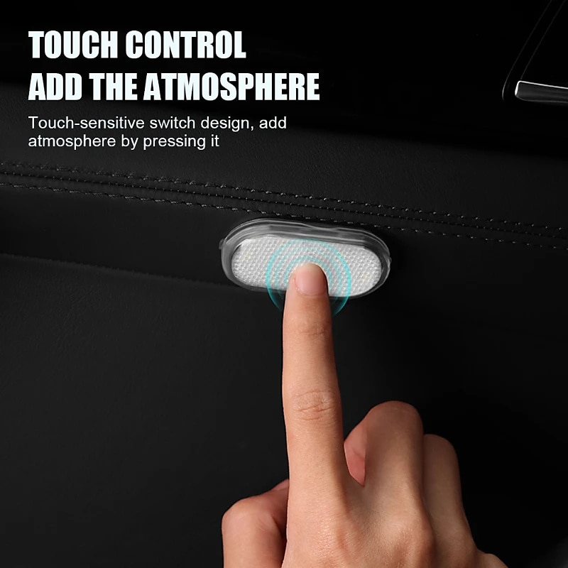 USB Charging Touch LED Light Car Mini LED Interior Mood Light USB Rechargeable Magnetic Wireless Touch Light Roof Reading Light Car Interior Accessories 2025 - $11.49 –P13