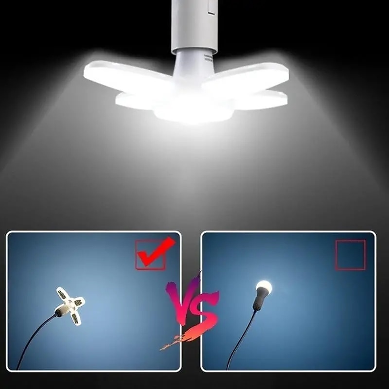 2025年 e27 led 電球ファンブレードタイミングランプ ac85-265v 28 ワット折りたたみ式 led 電球ランパーダホームシーリングライト  コレクション – $10.49 –P9
