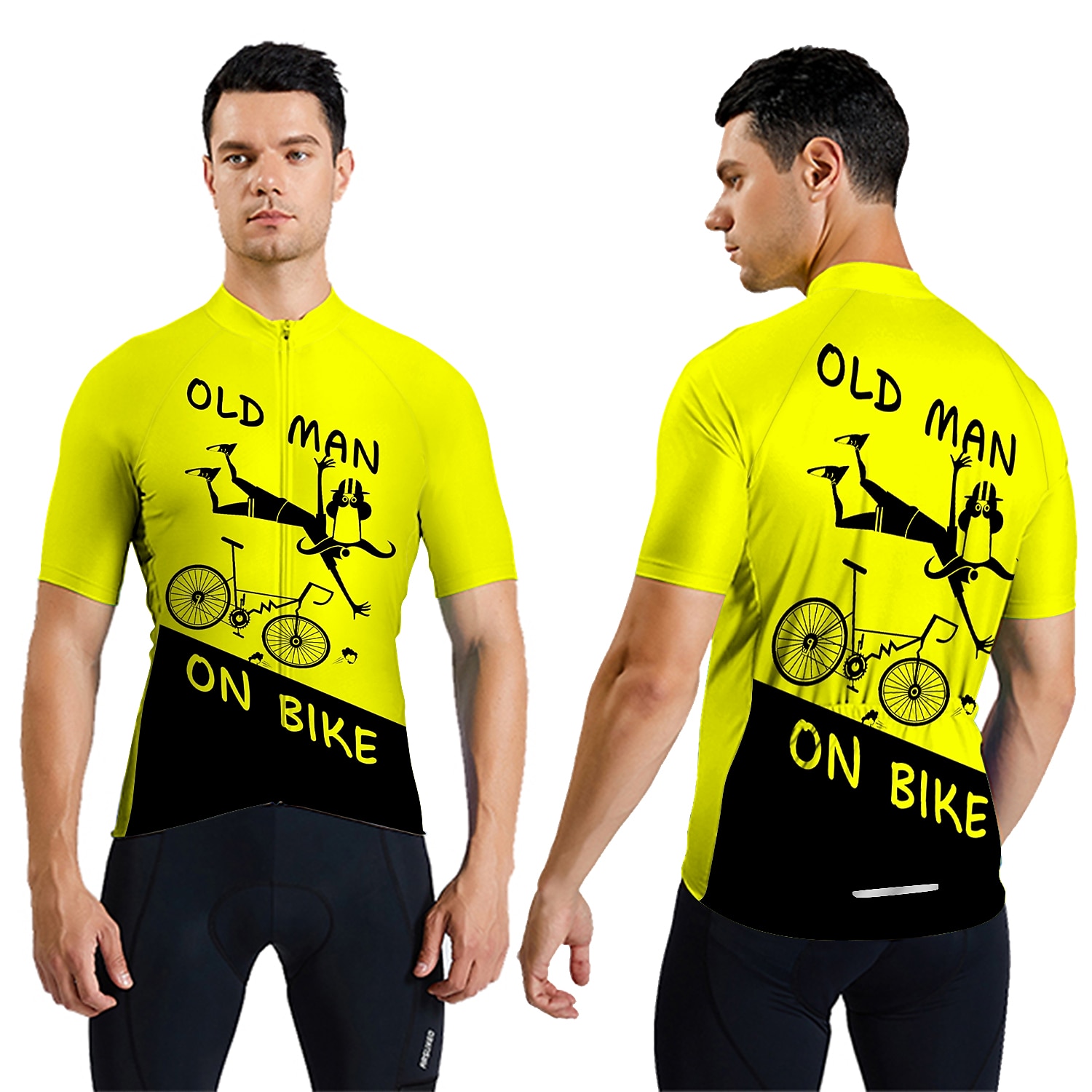 Per uomo Maglia da Ciclismo Grafico Divertente VECCHIO IN BICICLETTA Manica Corta Bicicletta Maglia Top con 3 tasche posteriori Mountain Bike MTB Ciclismo su strada Asciugatura Rapida Strisce del 2026 a $30.99 –P2