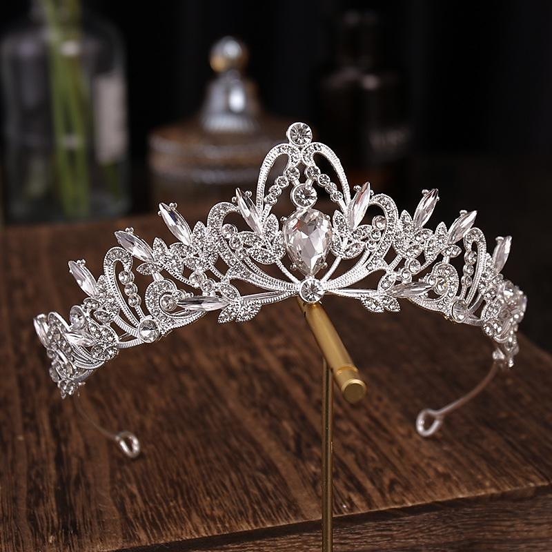 כתרי בארוק לנשים queen crown נזר גותי קריסטל כתר לנשים נזר נסיכה לילדות נזר וינטג' לכתר חתונה לכלות 2026 - $13.99 –P2
