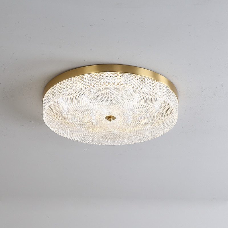 Luz de techo led regulable 35cm diseño circular luces de techo de cobre para sala de estar 110-240v 2026 - $335.59 –P4
