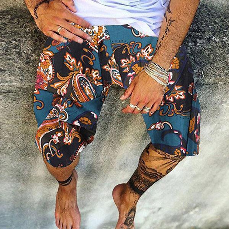 Homens Calção Shorts de verão Shorts de praia Shorts casuais Com Cordão Cintura elástica Gráfico Conforto Respirável Comprimento do joelho Ao ar livre Feriado Para Noite Roupa de rua Havaiana 1 2 de 2025 por $18.99 –P6