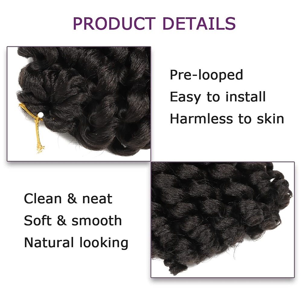 wand curl gehaakte vlechten haar 8 inch jamaicaanse wand curl ombre gehaakte haar jamaicaanse bounce gehaakte haar wand curl gekleurde gehaakte vlechten ringetje twist haarverlenging gehaakte haar 2025 - $38.99 –P4