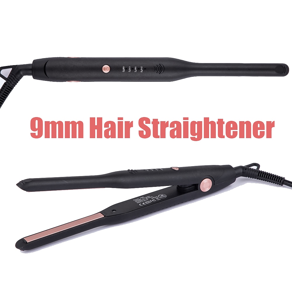 kleine stijltang voor randen potlood stijltang voor kort haar ＆ lang haar 3/10 inch kleine stijltang met instelbare temperatuurinstellingen＆ dubbele spanning met hittebestendige handschoenen 2025 - $39.99 –P11