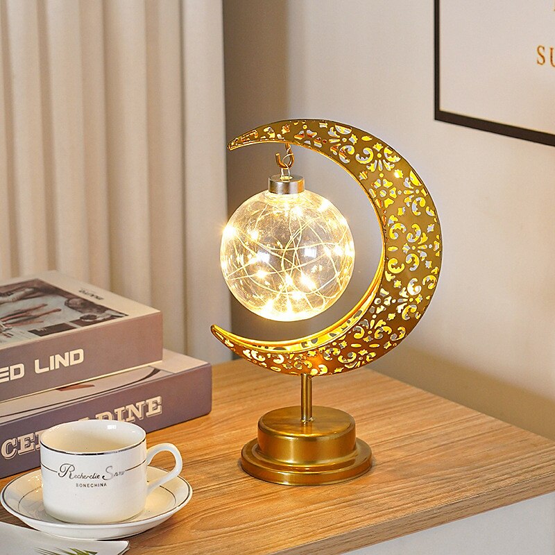 ramadan eid mubarak luci lampada da notte decorativa vacanza illuminazione musulmano ramadan festival led castello stella luna luce di notte casa decorazione camera da letto del 2025 a $18.49 –P6