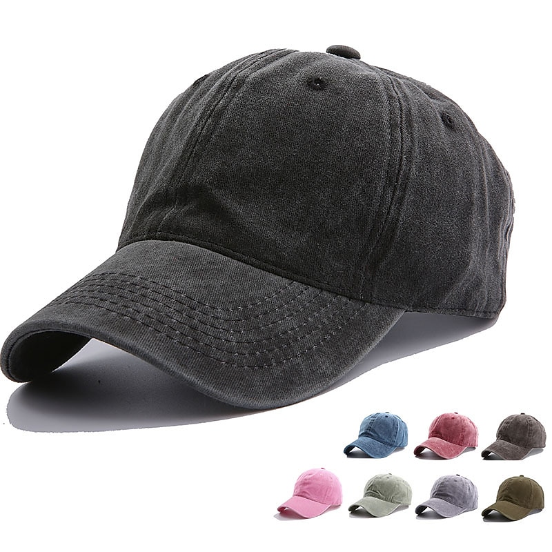 Voor heren Wassen baseballpet Zwart Wit Katoen Gesp Modern eigentijds Alledaagse kleding Vakantie Heldere kleur Zonbescherming Sport 2026 - $12.49 –P1