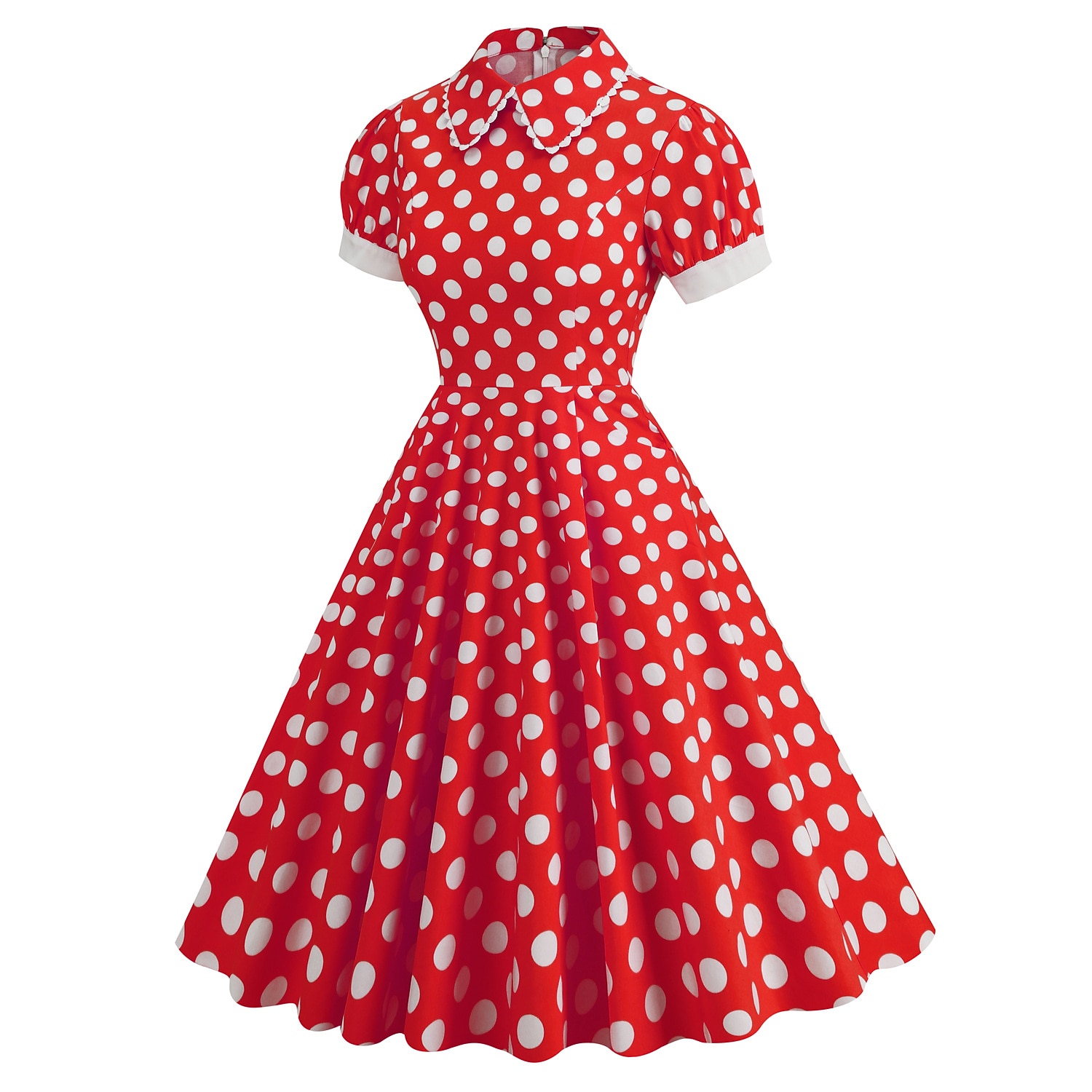 Puntíky Retro 50. léta Šaty Flare šaty Puntíky Dámské Karneval Plesová maškaráda Denní nošení Rande loučení se svobodou nevěsty Dospělé Šaty Šaty pro návrat domů 2025 - $46.99 –P5