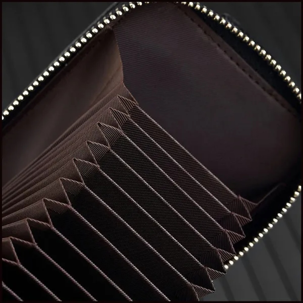 Portafoglio con portacarte RFID in vera pelle con 16 scomparti per carte portadocumenti per patente di guida e portacarte di credito con chiusura magnetica scomparto singolo per donne e uomini del 2026 a $22.99 –P4