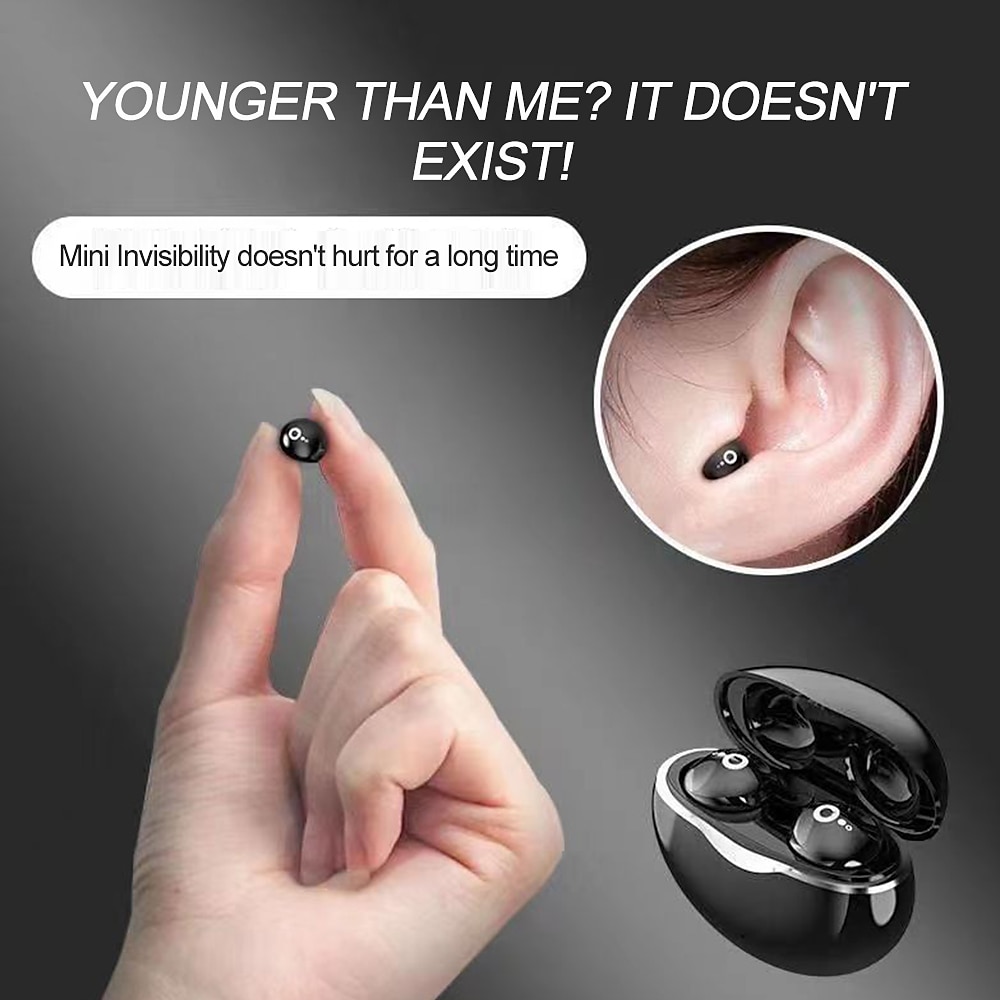 True Wireless Bluetooth Earphone Mini Invisible Headphones Bluetooth 5.3   HIFI Stereo Noise Reduction Sleep In Ear Earphones Smart Touch Sports Gaming Earphones for Smartphone 2025 - $22.99 –P3