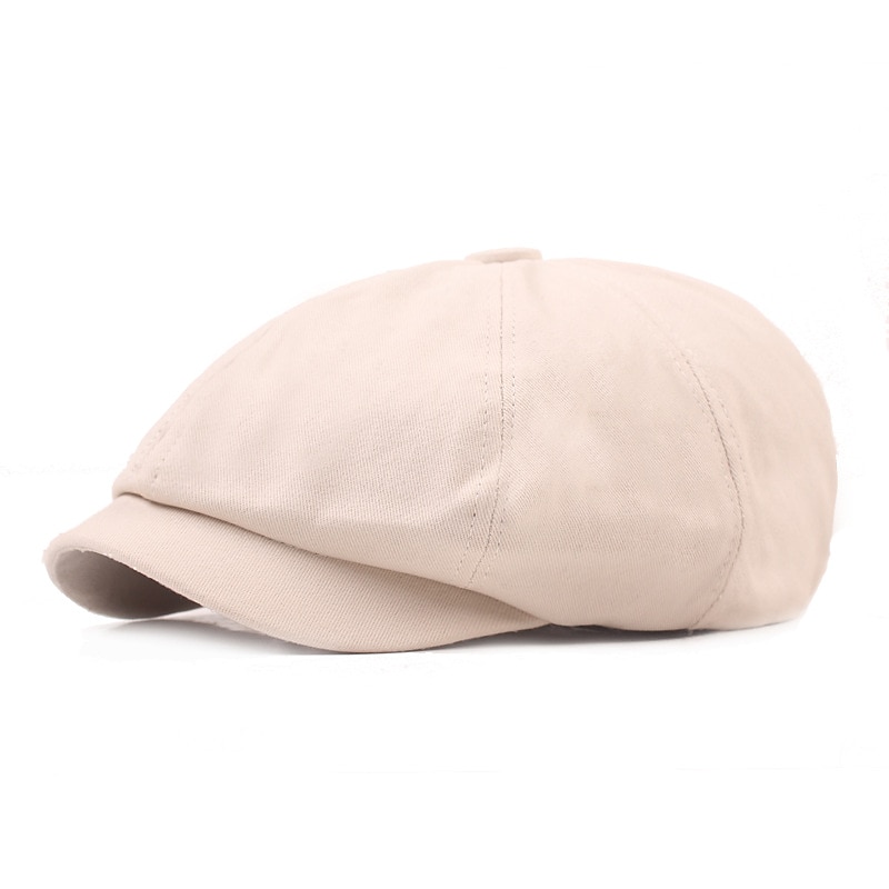 Voor heren Damesbaret Krantenverkoper hoed Zwart Geel Katoen Streetwear Stijlvol Casual Buiten Dagelijks Uitgaan Effen Zonbescherming 2026 - $17.99 –P10