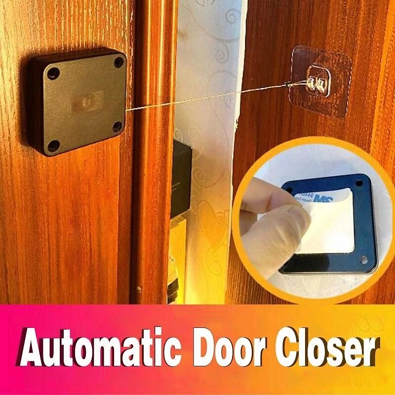 Punch-free Automatic Sensor Door Closer Automatically Close Tension Door Closer Hardware Door Closers Hardware 2025 - $12.49 –P7