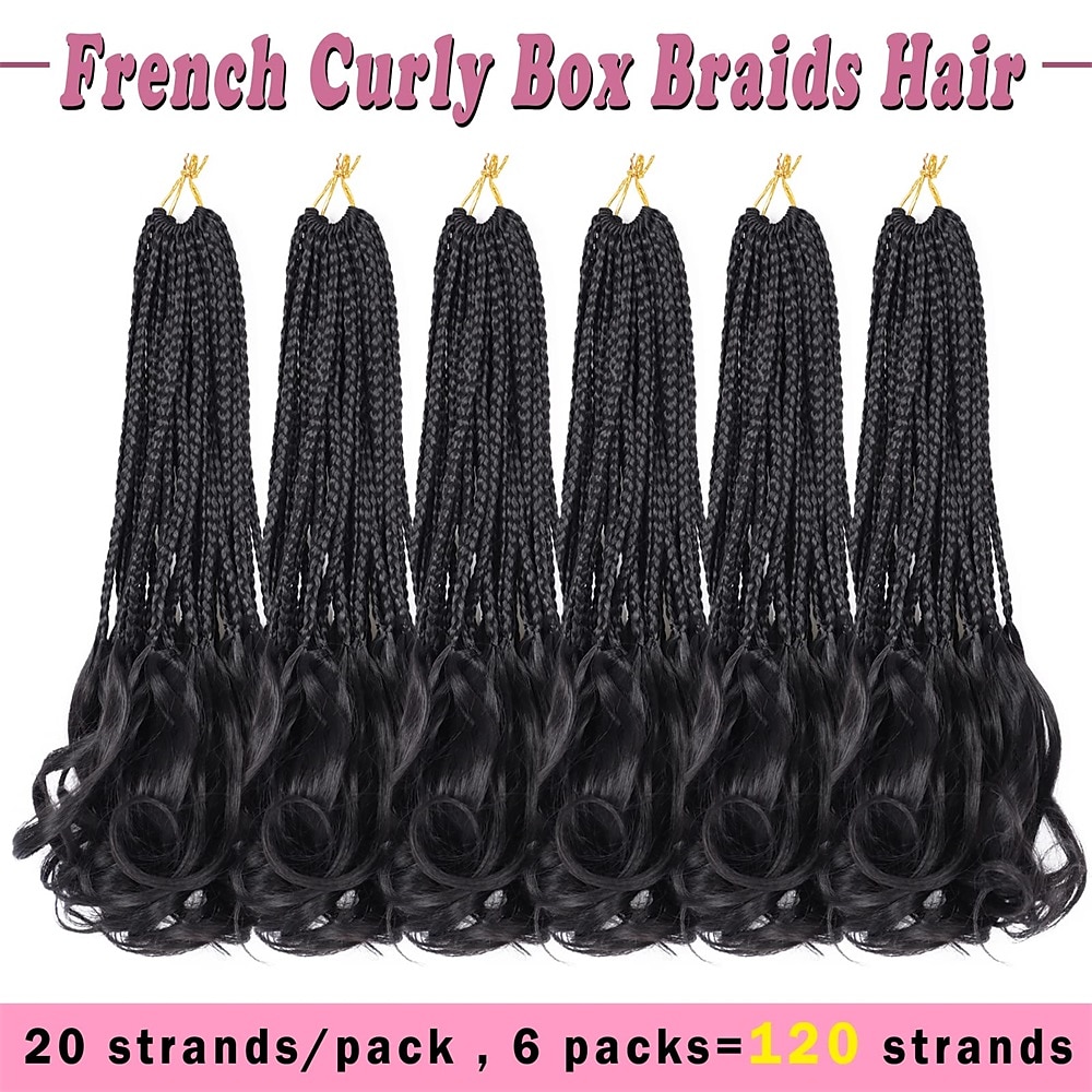 French Curl Crochet Braids 14 Inch 6 Packs Goddess Box Braids Crochet Hair  Pre Looped French Curly Braiding Hair Crochet Box Braids With Curly Wavy  Ends Synthetic Hair Extensions (#1B/30) price in