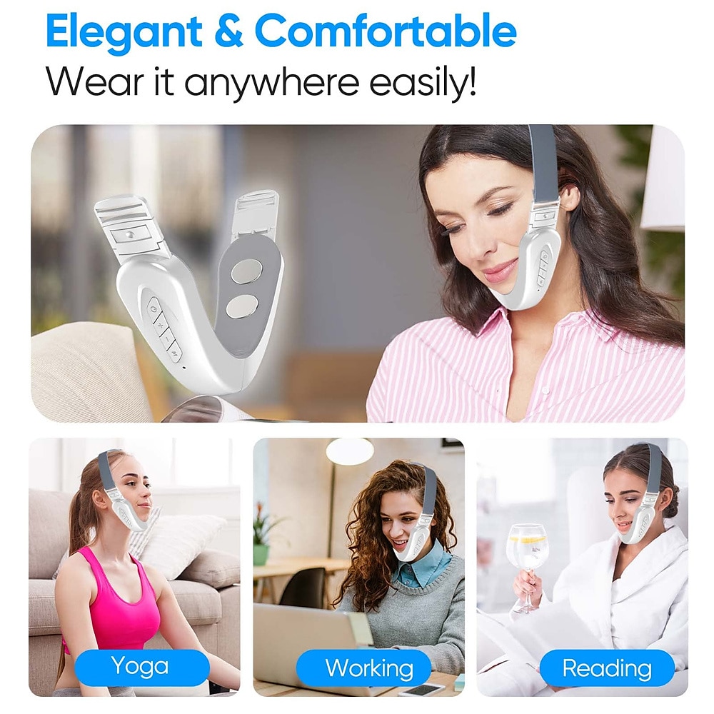 EMS Face Lifting Machine Double Chin Remover Face Slimmer V Line Jaw Face Lift Skin Tightening Device Facial Vibration Massagers 2025 - $20.99 –P8