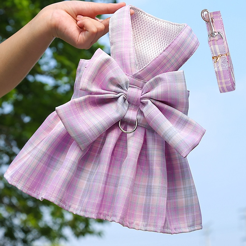 Chien Chat Harnais Robe Mode Mignon Basique Lavable Confortable Extérieur Décontracté Quotidien Promenade Vêtements pour Chiens for Bichon Frisé Spitz Nain Bébé Animal Papillon Petit de 2025 ? $17.49 –P11