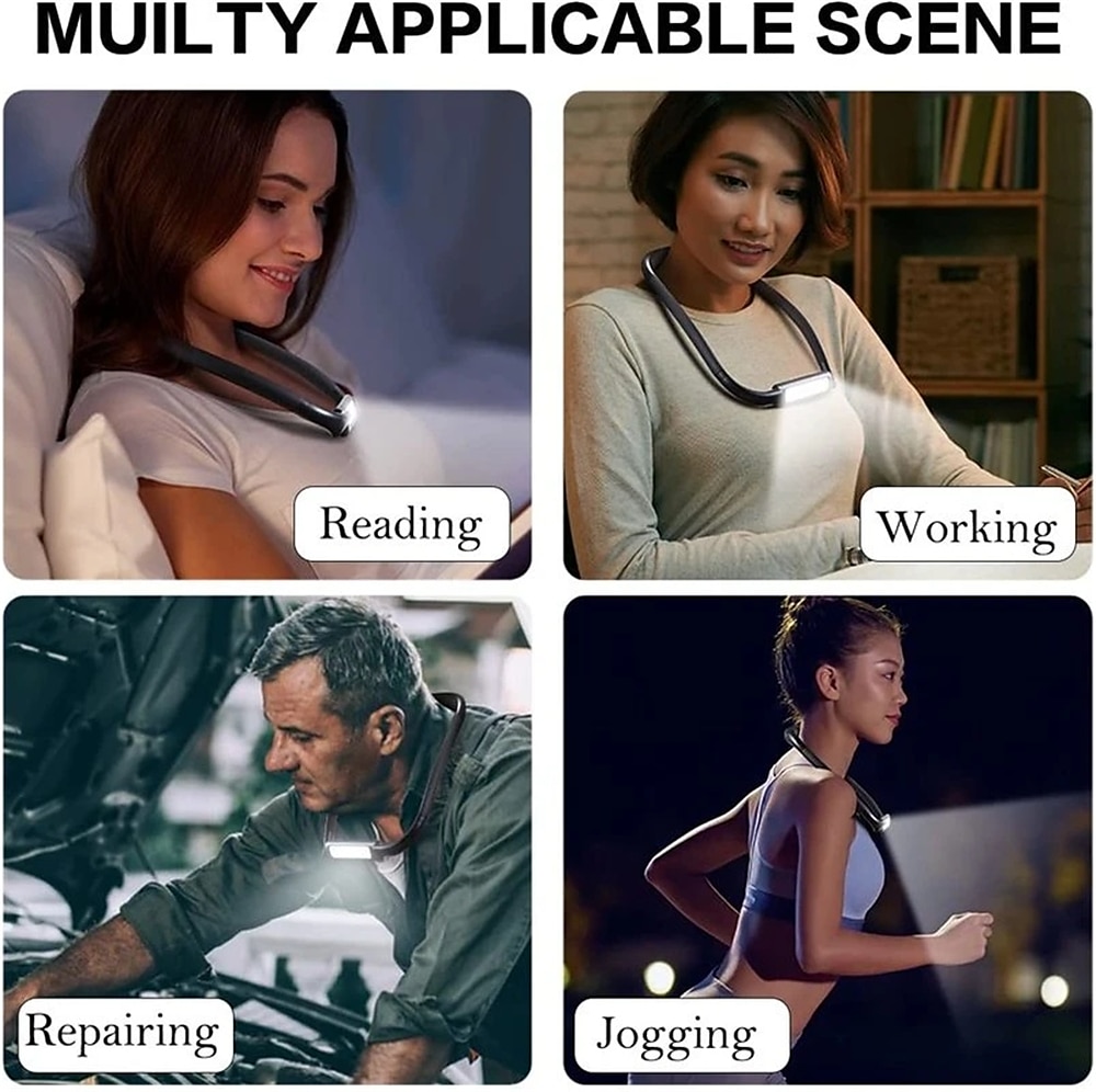 LED Neck Light Book Light for Reading Dimmable Handsfree Flexible Hug Light Hug Light Novelty Reading Lamp Night Light Flashlight 2025 - $24.99 –P4