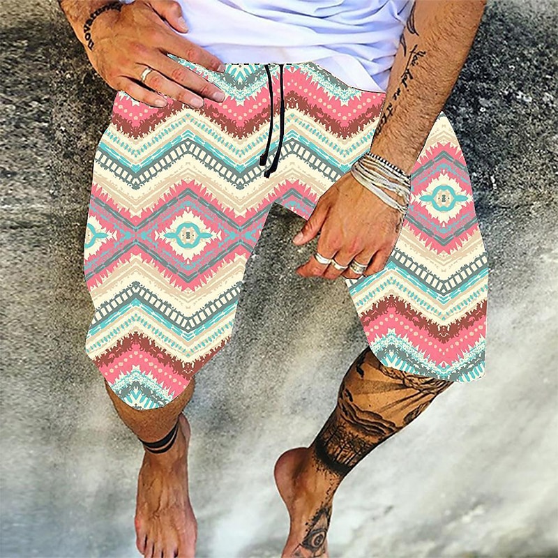 Homens Calção Shorts de verão Shorts de praia Shorts casuais Com Cordão Cintura elástica Gráfico Conforto Respirável Comprimento do joelho Ao ar livre Feriado Para Noite Roupa de rua Havaiana 1 2 de 2025 por $18.99 –P4