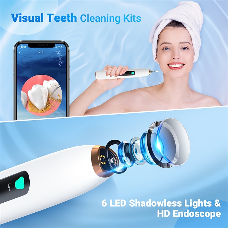 elektrische sonic tandheelkundige monddouche scaler tanden bleken draagbare ultrasone tandsteen tandsteen remover tanden reinigen tool 2025 - $28.99 –P9