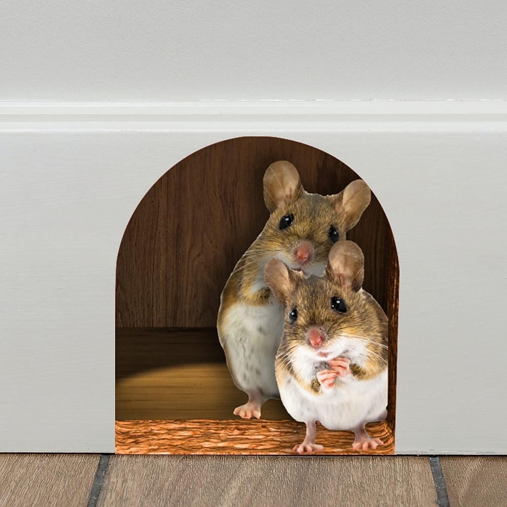 Bedroom Skirting Stickers Two Mice Cute Wall Stickers Home Corner Decorative Wall Stickers 2025 - $9.49 –P4