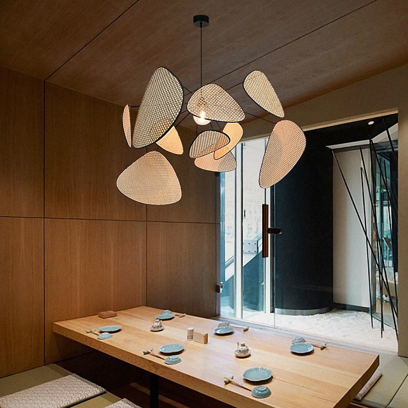 Lampadario A Sospensione A Led In Rattan Lampadario A Sospensione Artistico In Bambù Fatto A Mano Lampadario A Sospensione Con Isola Della Cucina del 2025 a $499.99 –P4
