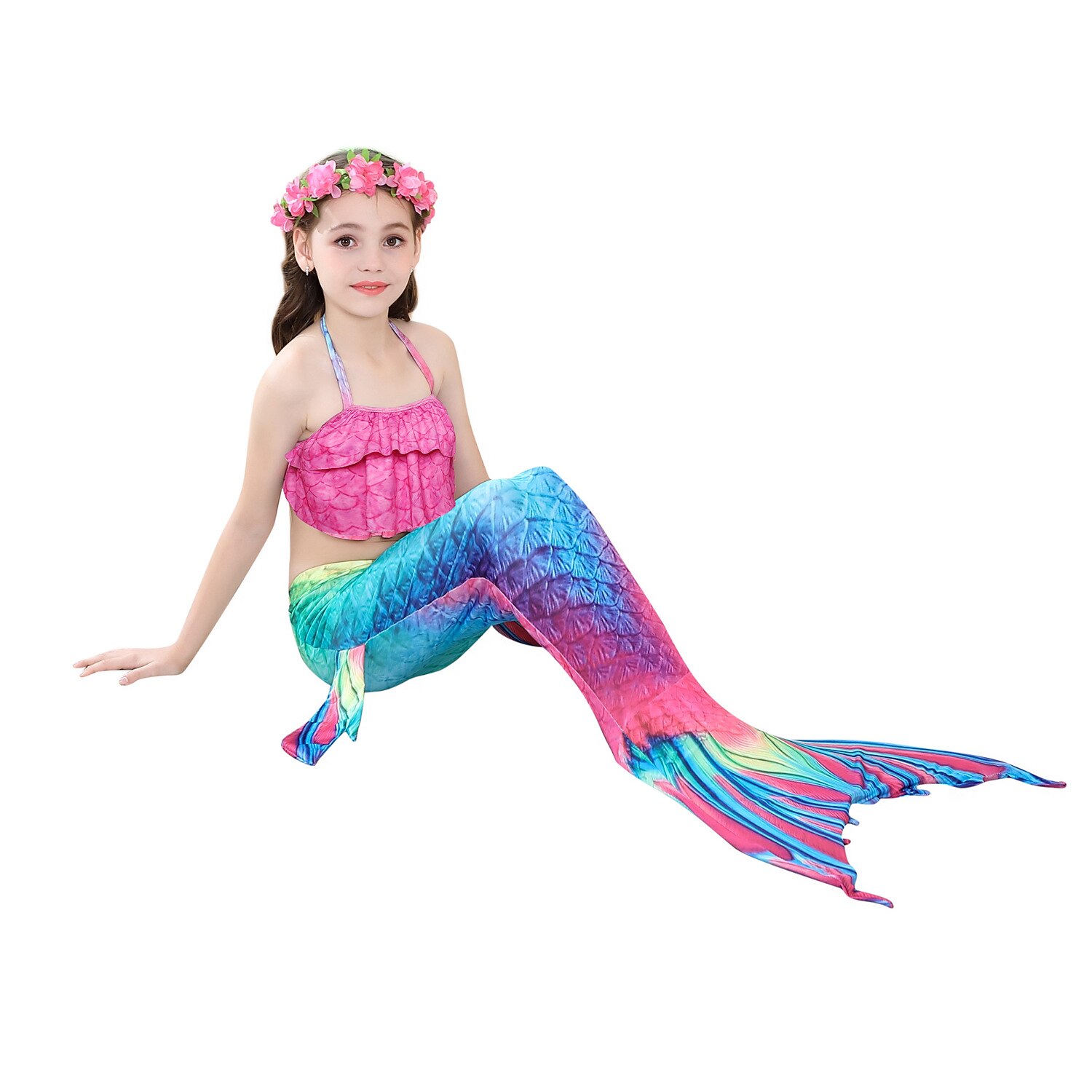 Enfants Fille Maillot de bain Bikini Utilisation Plage Coloré Plage Licou Maillots de bain 4-12 ans Eté Multicouleur de 2025 ? $39.99 –P6
