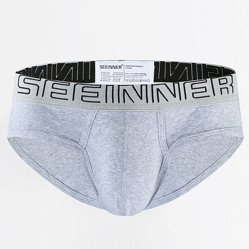Men's 2packs Briefs Brief Underwear 95% Cotton Washable Comfortable Letter Low Rise Black White 2025 - $18.99 –P5