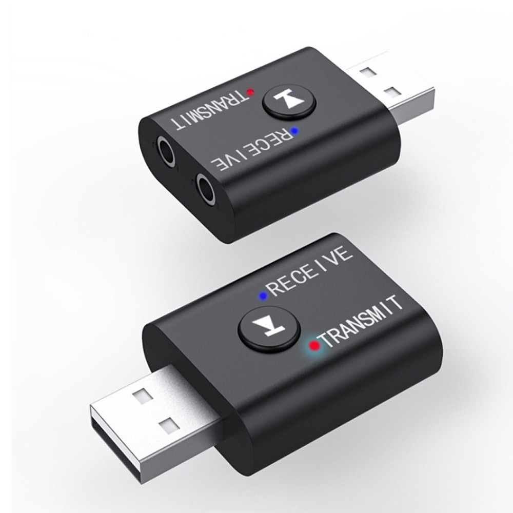 2 In 1 USB Bluetooth 5.0 Dongle Adapter Receiver Transmitter Stereo Wireless Audio Adapter USB 3.5mm for PC Desktops Headphones 2025 - $9.99 –P9