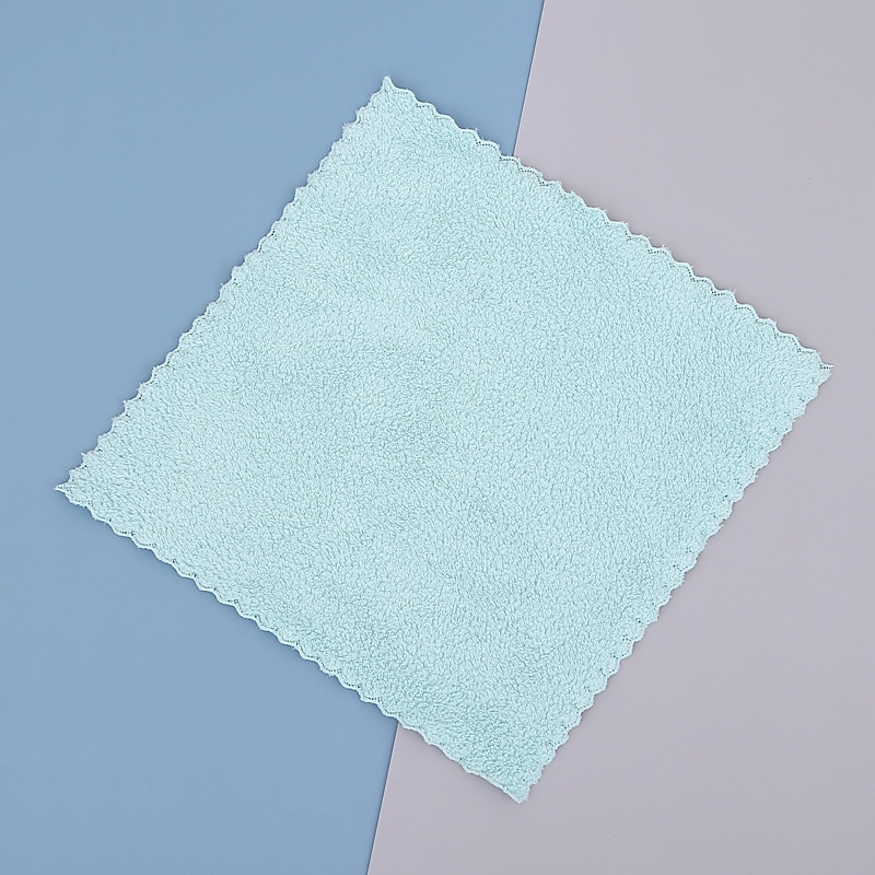 Coral Velvet Square Towel Kitchen Dishcloth Soft Absorbent Small Handkerchief Plain Color Saliva Towel Baby And Children Hand Towel 2025 - $0.99 –P9