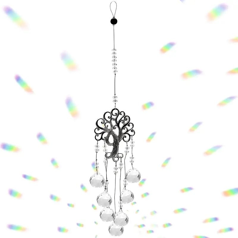 sticlă transparentă prisme bile de cristal agatator de soare copac al vieții ornament pentru agățat fereastra maker curcubeu ornament suspendat pandantiv de grădină de cristal pentru acasă decorarea grădinii nunta 2025 - $13.99 –P6