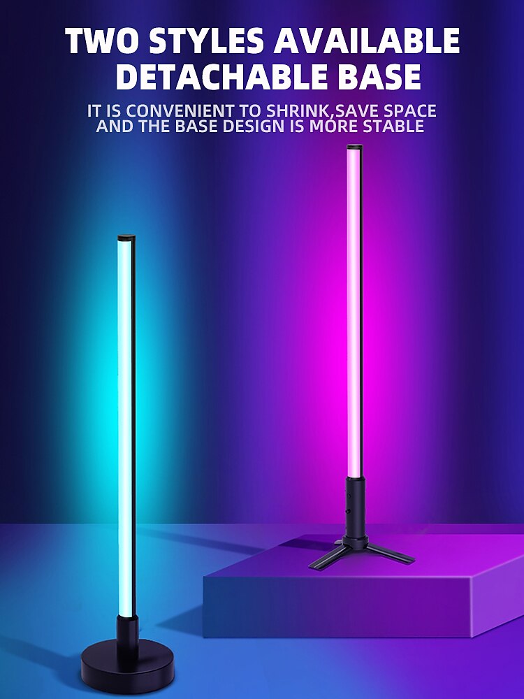 Смарт-светодиодная лампа LED Бар RGB Подъёмная ритмическая ночная лампа Музыка Bluetooth APP Пульт управления прикроватным настольным компьютерным игровым телевизионным атмосферным светом Shustar 2025 - $32.99 –P8