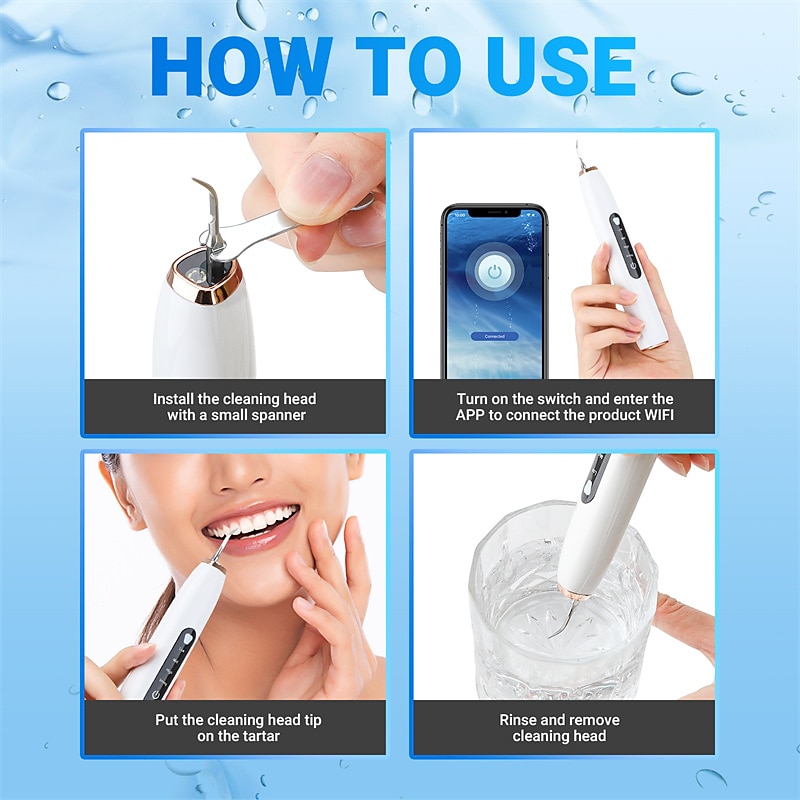 elektrische sonic tandheelkundige monddouche scaler tanden bleken draagbare ultrasone tandsteen tandsteen remover tanden reinigen tool 2025 - $28.99 –P11