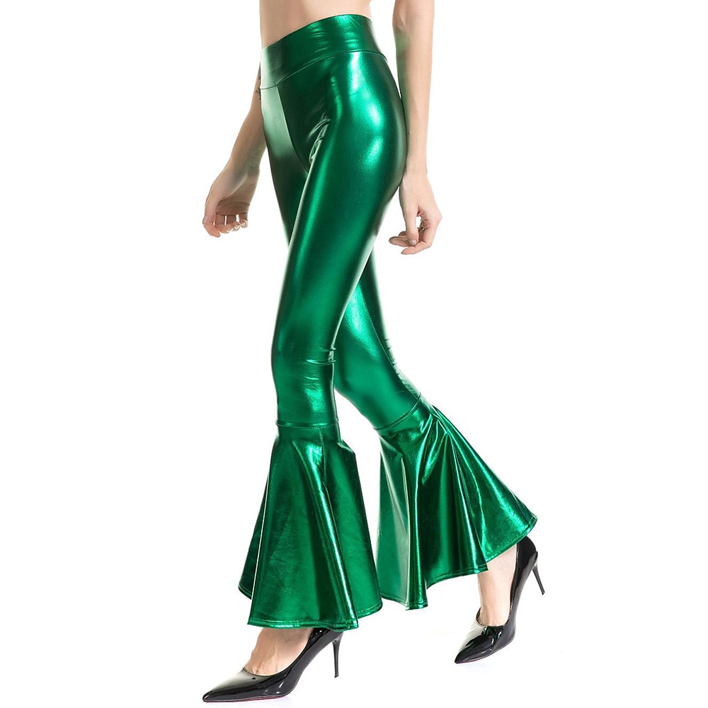 disco dansekostymer eksotiske danseklær poledance bukser volanger ruching ren farge kvinners ytelsestrening høy polyester 2025 - $21.99 –P4