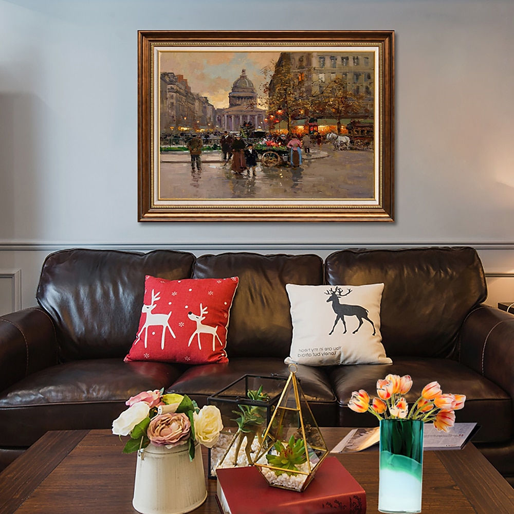 Handmade Oil Painting Canvas Wall Art Decoration French Impression Classical Street Scene for Home Decor Rolled Frameless Unstre tched Painting 2025 - $217.09 –P7