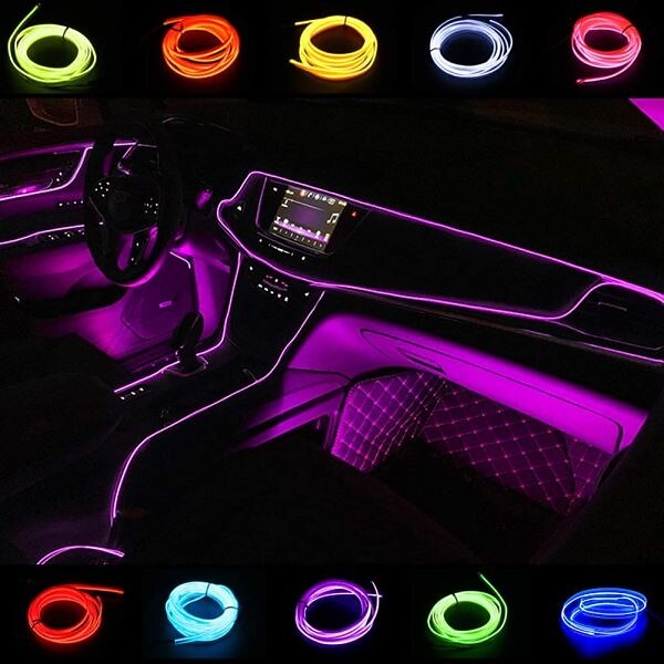 9,8 láb 3 m autó lámpa 12 V led hideg lámpák rugalmas el neon huzal automatikus lámpák az autón hideg fénycsíkok vonal belső dekorációs csíkok lámpák lámpák rugalmas neon 2025 - $11.99 –P3