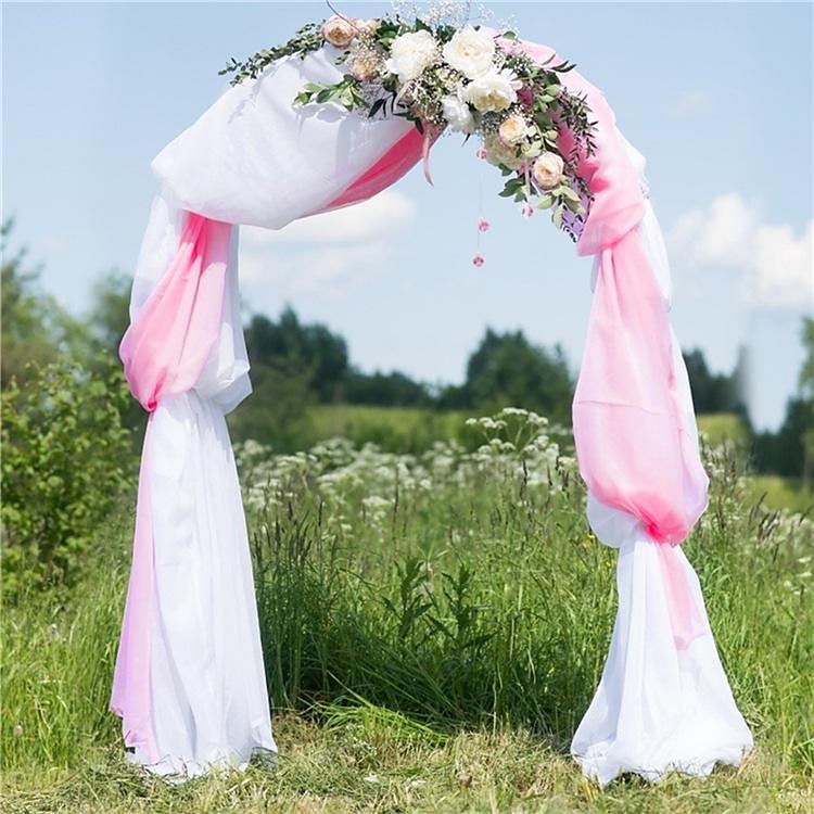 salvie grønn bryllup bue gardiner chiffon stoff draperi ren bakgrunn gardiner for fest seremoni bue scene dekorasjoner 2025 - AU $41.89 –P14