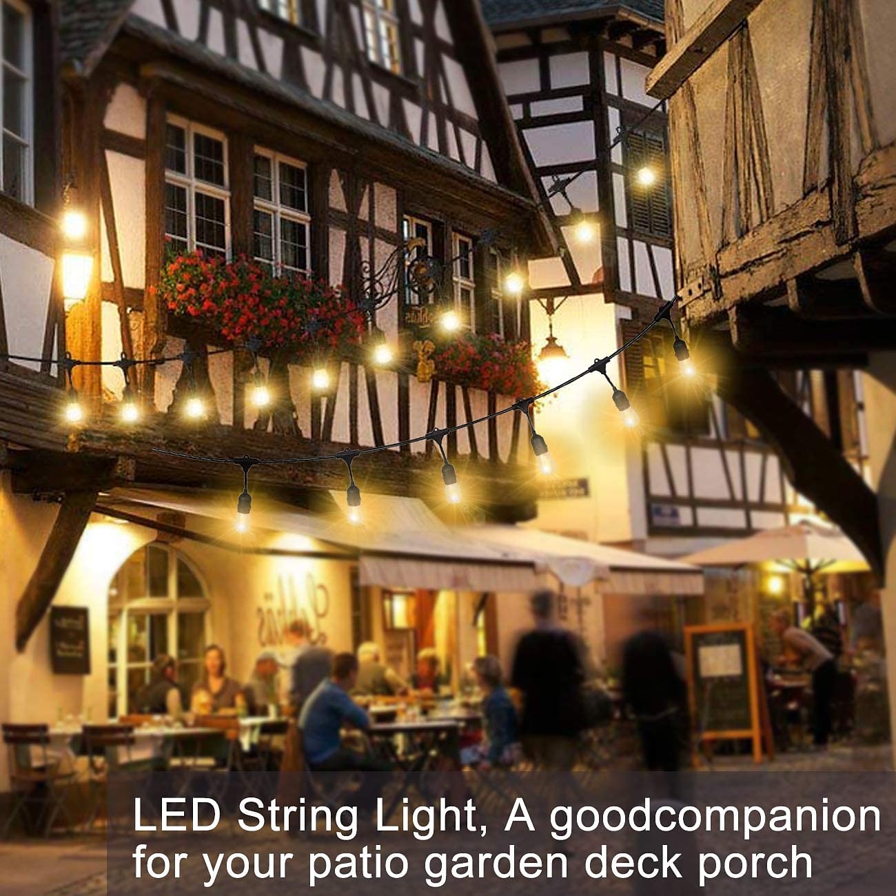 Globe String Lights Outdoor 5M 10Bulb/10M 20Bulb S14 Edison Plastic LED Bulb Patio Lights  ETL Listed Waterproof IP65 Plastic Hanging Lights String for Outside Backyard Garden 2025 - $26.99 –P8