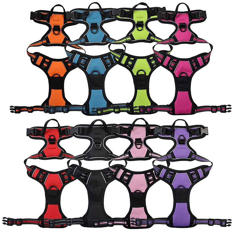 Pet Reflective Saddle Chest Strap Dog Explosion-proof Shock Absorption Comfortable Vest Medium And Large Dog Traction Walking Dog Chest Back 2025 - $25.99 –P1