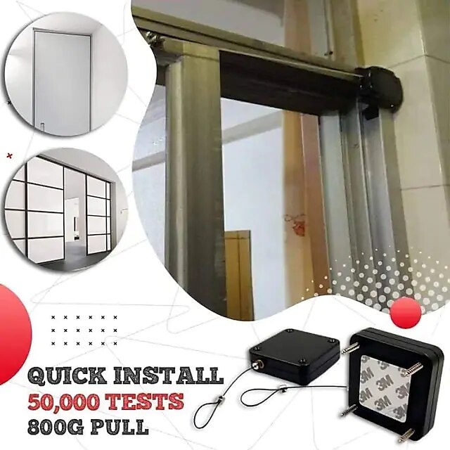 Punch-free Automatic Sensor Door Closer Automatically Close Tension Door Closer Hardware Door Closers Hardware 2025 - $12.49 –P1