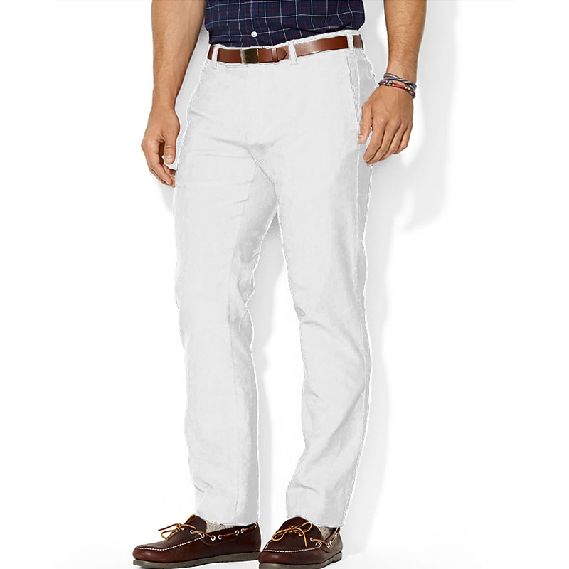 Męskie Spodnie Typu Chino Spodnie chinosy Joggery Kieszeń Prosta noga Równina Komfort Na zewnątrz Na zewnątrz Halloween Codzienny Moda Moda miejska Biały Czerwony 2025 - $28.99 –P1