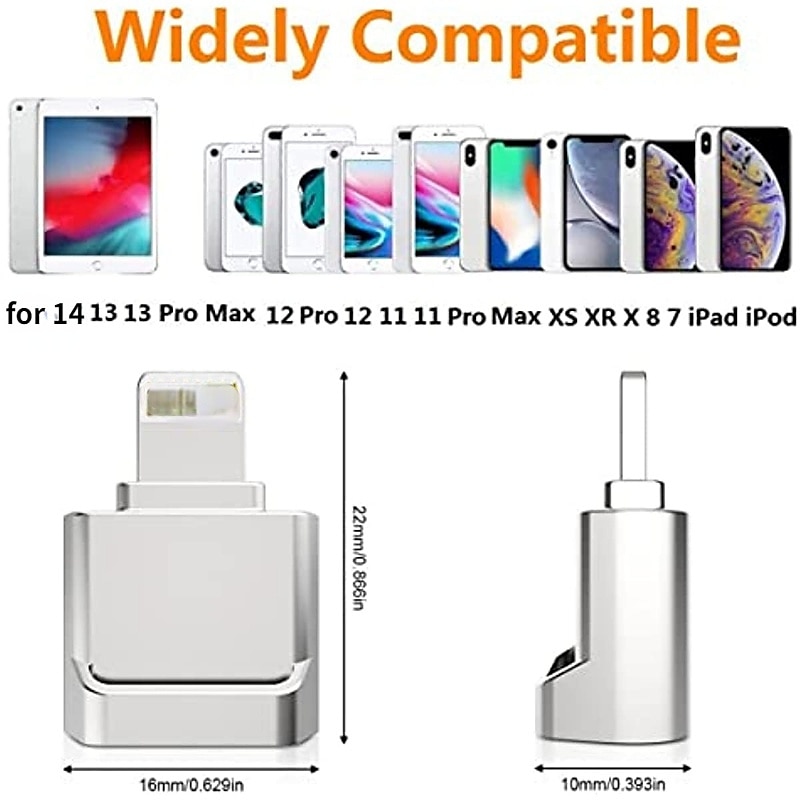 Преобразователь устройства чтения карт памяти micro sd, подходящий для iphone ipadotg, для чтения карт памяти micro sd / tf, адаптер для чтения карт памяти для iphone 14/13/12/pro/11/x/xr/max/8, 2025 - $13.99 –P6