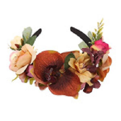 fascia del fiore rosa corona floreale di boho cerchio dei capelli della ghirlanda copricapo della boemia copricapo donne del copricapo corona delle ragazze fasce per capelli a foglia decorazione del del 2025 a $13.49 –P2