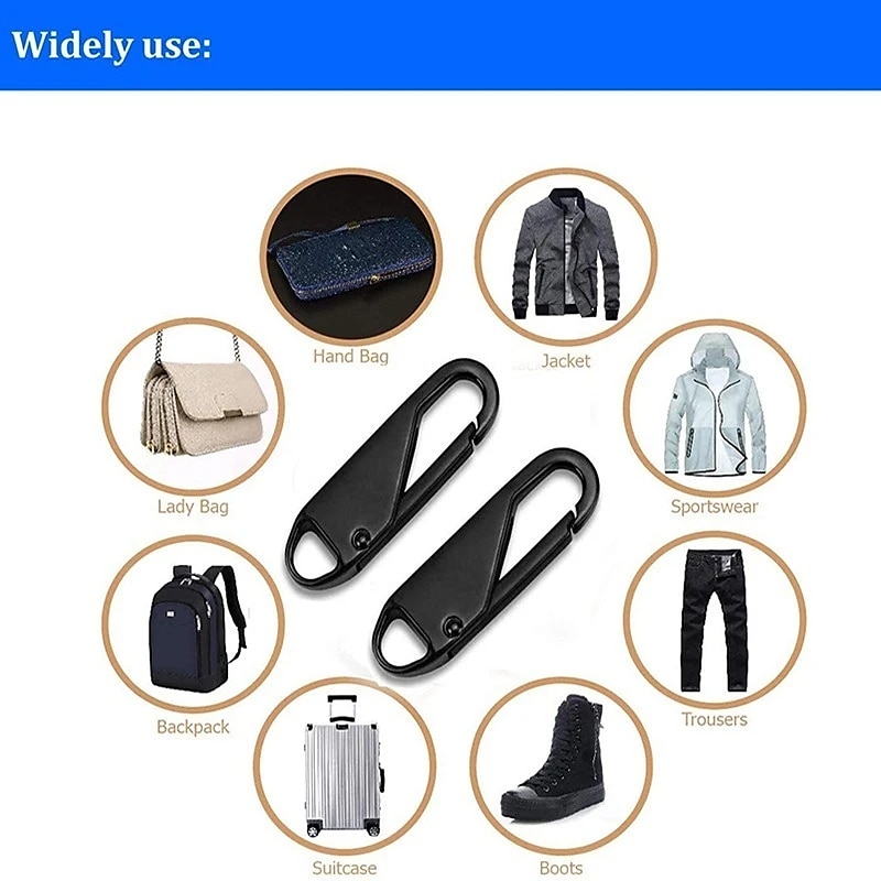 10pcs Universal Zipper Puller Detachable Zipper Head Instant Zipper Repair Kits For Zipper Slider DIY Sewing Craft Sewing Kits Zippers 2025 - $6.99 –P5