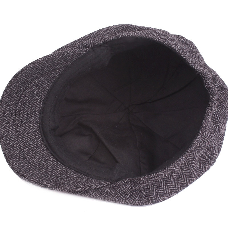 Hombre Sombrero de la boina Sombrero de vendedor de periódicos Color Caquí Gris Ligero Algodón y lino Ropa de calle Elegante Moda de los años 20 Exterior Diario Noche Estampados Filtro Solar 2025 - $12.49 –P4