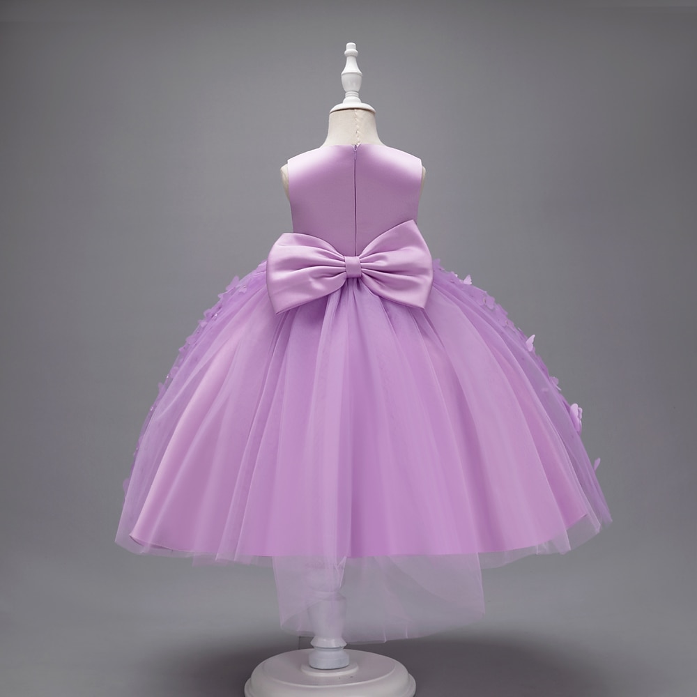 Kinderen Voor meisjes Bloemenmeisjesjurk Feestjurk Vlinder Mouwloos Bruiloft Feest Doopjurk Prinses Polyester Roze prinsessenjurk Bloemenmeisjesjurk Zomer 3-10 jaar Wit Champagne Blozend Roze 2026 - $49.99 –P6