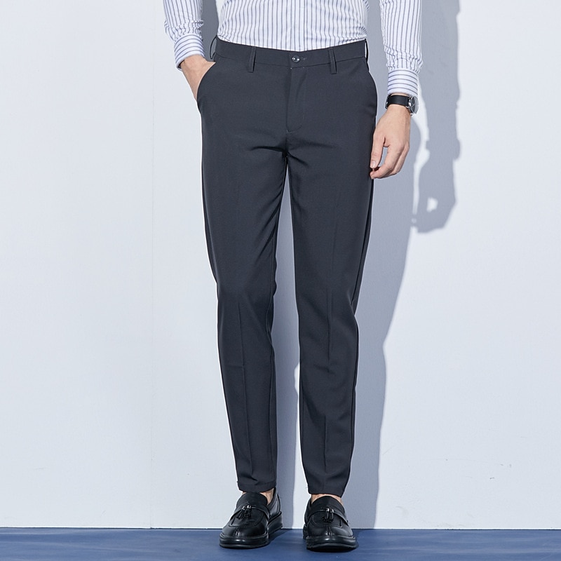 Per uomo pantaloni della tuta Pantaloni Chino Pantaloni casual Tasche Gamba dritta Liscio Comfort Ufficio Attività commerciale Informale Streetwear Moda Nero Grigio chiaro del 2025 a $25.99 –P6
