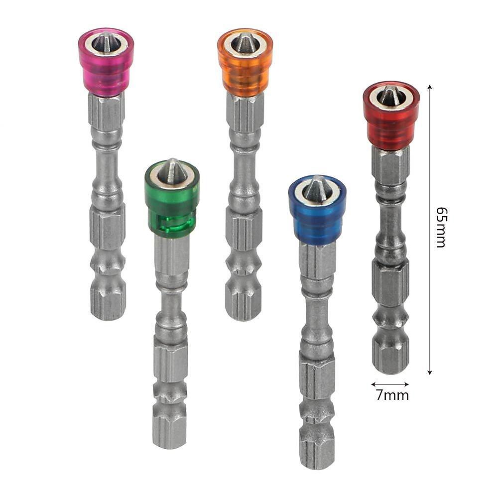 5PCS 65mm Anti-Slip Electric Magnetic Nut Driver Set 1/4 Inch Hex Shank S2 PH2 Magnetic Phillips Cross Screw Screwdriver Bits Set Electric Power Driver Bit Set Gift for Machinist 2025 - $8.99 –P1