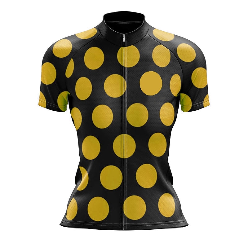 Mulheres Camisa para Ciclismo Geométrica Pontos Manga Curta Moto Camisa / Roupas Para Esporte Blusas com 3 bolsos traseiros Ciclismo de Montanha Ciclismo de Estrada Secagem Rápida Tiras Refletoras de 2026 por $30.99 –P6