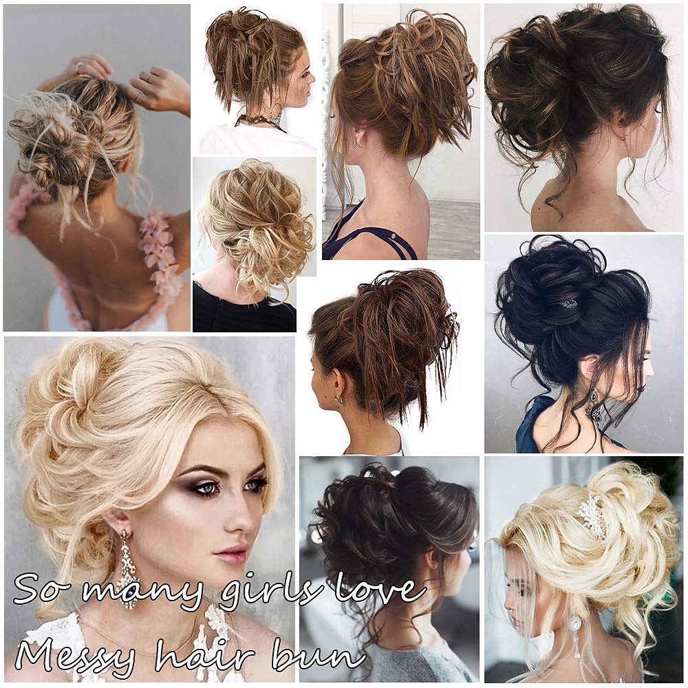 Messy Hair Bun Tousled Updo Hair Scrunchies Extension With Elastic Rubber Band Messy Hair Accessories Hair Pieces for Women 2026 - $16.49 –P13