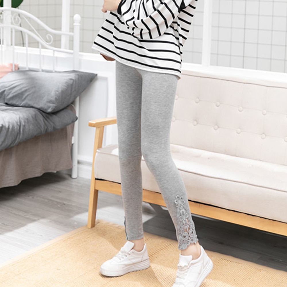 női leggings egyszínű fekete fehér divatos bokáig érő alkalmi napi 2025 - $12.99 –P12
