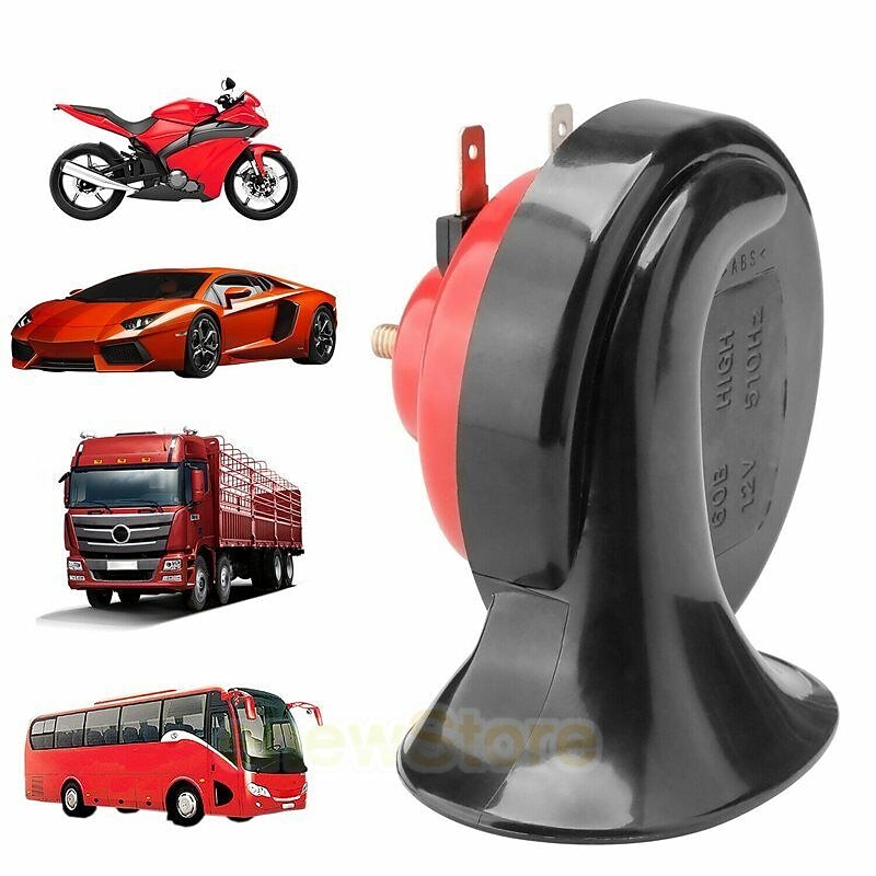 Train Horn 12V Super Loud Electric Snail Air Horn For Motorcycle Car Truck  Boat
