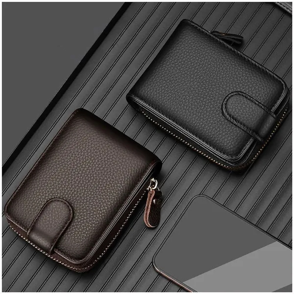 Portafoglio con portacarte RFID in vera pelle con 16 scomparti per carte portadocumenti per patente di guida e portacarte di credito con chiusura magnetica scomparto singolo per donne e uomini del 2026 a $22.99 –P8